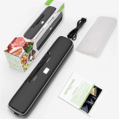 ZRZJBX Envasadora al Vacío Domesticas Envasar al Vacio Maquina con Cortador de Película para Alimentos Fresca, Embasadora Incluyendo Bolsas de Vacío
