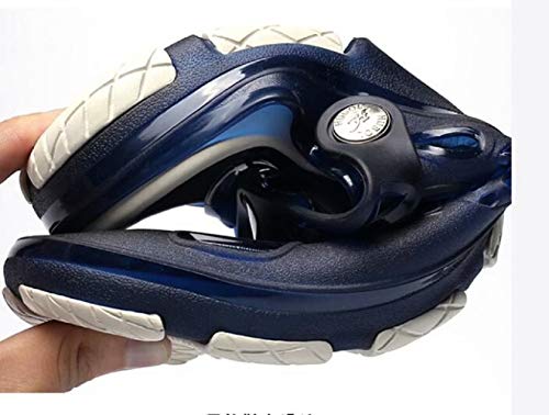 Zuecos Hombre Playa Piscina Sanitarios Enfermera Goma Verano Zapatillas de Trabajo Sandalias Negro Azul Amarillo 40-45 Azul 40