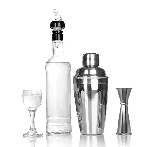 Zulay Kitchen Prima de Estilo japonés Doble cóctel Jigger, 18/8 Grado alimenticio Acero Inoxidable, 1 oz-2 oz Grabado Marcas con gradaciones incremental, Bella jiggers Shot vertedor Herramienta de me