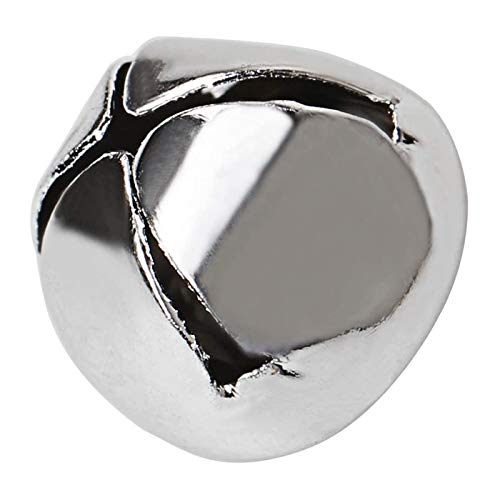Zuzer Campana Navidad,100 Piezas Cascabeles Manualidades Pequeños Campana de Metal 8mm Campanilla Navidad Decoración Navideña(Oro y Plata)