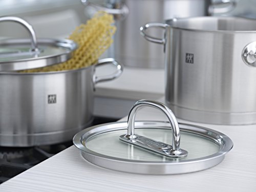 Zwilling Prime - Batería de cocina de 5 piezas, Acero Inoxidable, Tapas de Cristal, Apta para Todo Tipo de Cocinas