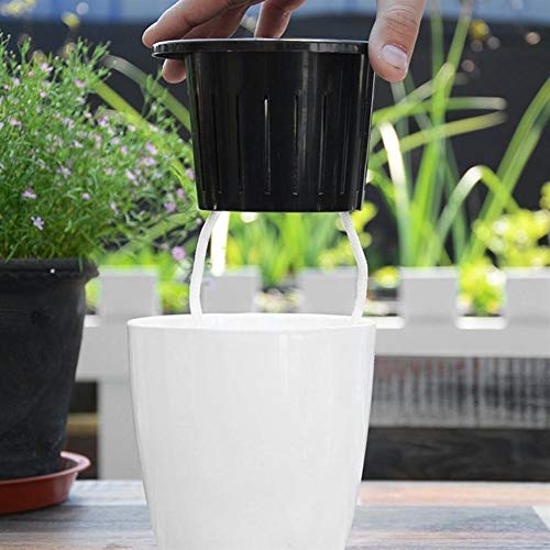 ZXD Self Watering Pots Watering Planter Cubierta al Aire Libre Jardín Planta Resistencia a la corrosión Durable Planta de Interior Tiesto Espacio de Almacenamiento de Agua Diseño de Contenedores