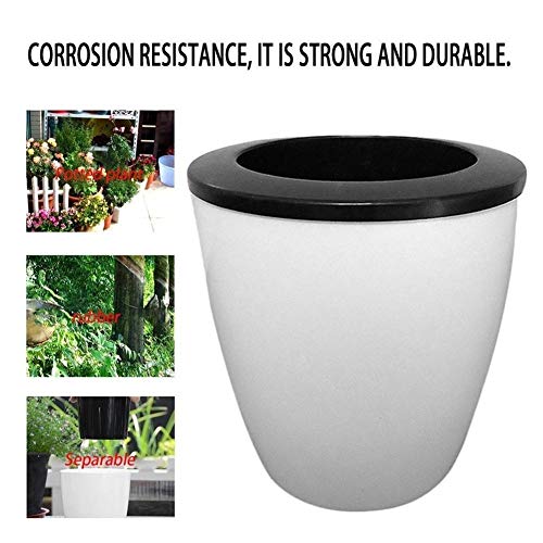 ZXD Self Watering Pots Watering Planter Cubierta al Aire Libre Jardín Planta Resistencia a la corrosión Durable Planta de Interior Tiesto Espacio de Almacenamiento de Agua Diseño de Contenedores
