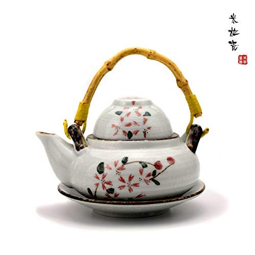 ZYL-IL La Porcelana de cerámica Japonesa de cerámica Pot Sopa de marisco japonés Loza de Barro cocido al Vapor Porcelana Creativa con la Taza de té 300Ml
