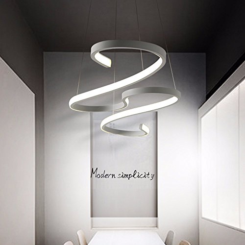 - Rivi - Moderna lámpara en suspensión con bombillas LED. Artículo artesanal, realizado en acrílico, perfecto para restaurantes, oficinas, salones, dormitorios, cafeterías y bares