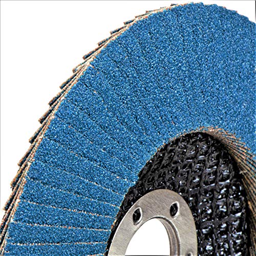 10 unidades / Discos profesionales / Azul/ Ø 125 mm / grano 100 / Inox / Discos de lija / Láminas