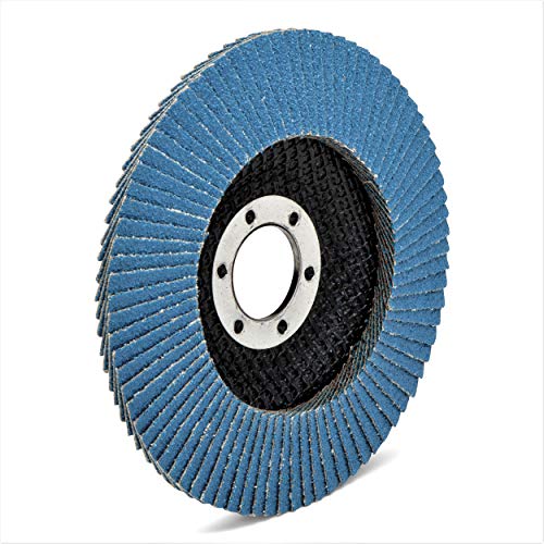 10 unidades / Discos profesionales / Azul/ Ø 125 mm / grano 100 / Inox / Discos de lija / Láminas