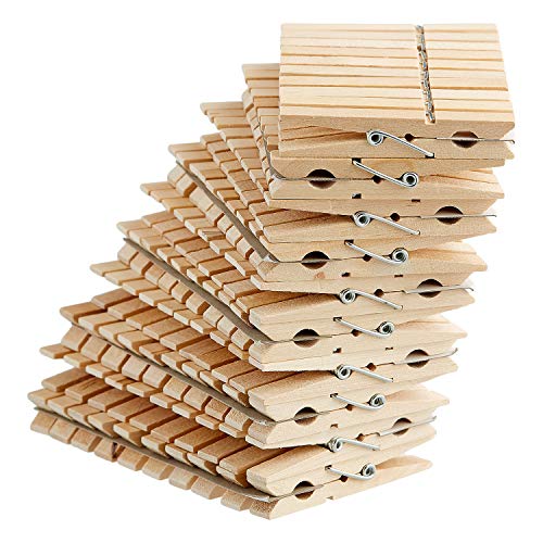 100 unidades Madera Pinzas para la ropa (2 x 50 unidades)