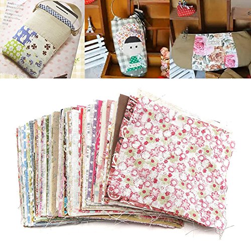 100pcs Floral Tela de Algodón para Patchwork Costura Arte DIY 10 x10cm