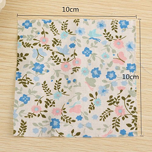 100pcs Floral Tela de Algodón para Patchwork Costura Arte DIY 10 x10cm