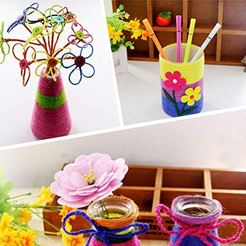 11 colores cordel de yute, colorido hilo de yute natural, Cuerda de cordel natural, cuerda de cordel para Obras de Arte, Decoración, Regalos, Paquetes, Artesanía de Bricolaje, Jardín Deco