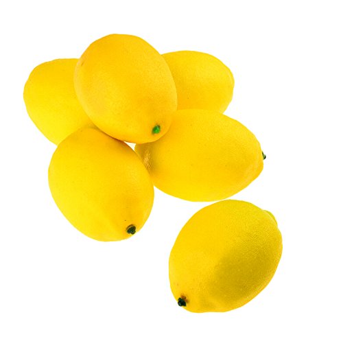12 piezas de diseño artificial, tamaño grande, limones de fruta, modelo a la moda, león falso, casa, cocina, fiesta, juguetes, fotografía, regalo de aprendizaje temprano