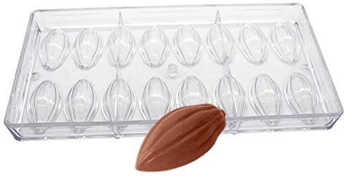 14/16 Agujeros Cacao Forma Policarbonato Chocolate Molde Transparente Bricolaje Hecho a Mano Fabricante Hielo Caramelo Postre Pastelería de la Torta Herramientas Cocina Suministros - 27 x13.5 x 2.4cm