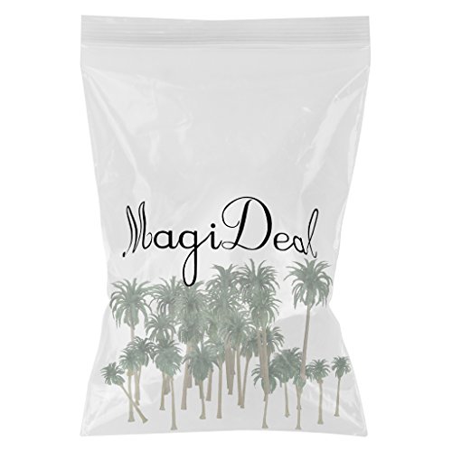 15pcs Modelo de Árbol Palmera Paisaje de Tren Plástico Verde