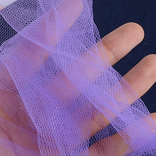 182m 8 Rollos de Tul Tulle Colores Decoración de Boda Falda Fiesta Cumpleaños Ropa Novia Manualidades Diy Azul Rosa Rojo Verde Amarillo Púrpura Naranja (25yardas*15cm*8rollos) 8 Colores