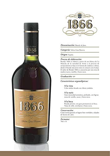 1866 Brandy Solera Gran Reserva - 700 ml