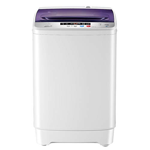 2 en 1 portátil Lavadora - 6 modos, ajustable de nivel de agua, completamente automático secadora compacta lavadora con bomba de descarga, por apartamento, hotel, dormitorio (blanco),Púrpura