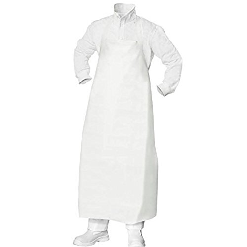 2 pieza Koch/Metzger Delantal goma Delantal Delantal De Carnicero PVC 130 cm Metzger Delantal Blanco