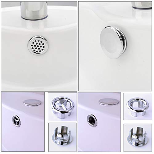 20 piezas de cubierta de desagüe de fregadero redondo para desagüe de lavabo tapón de desagüe anillo de desagüe para baño cocina
