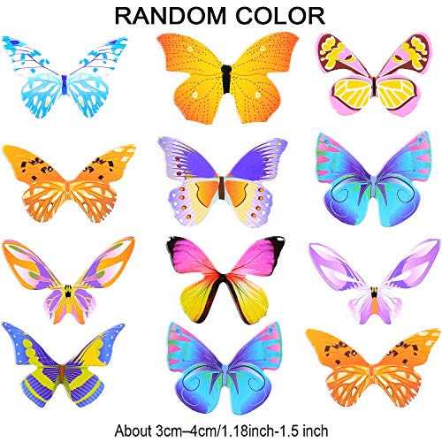 200 Piezas de Toppers de Mariposas para Tartas Cupcakes Docoraciones de Tarta para Fiesta de Cumpleaños, Baby Shower, Bodas, Varios Estilos (Estilo de Colores)