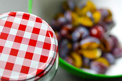 25 frascos de Mermelada de 230 ml con Tapa, Etiquetas - Frascos de conservas herméticas para conservar y preservar