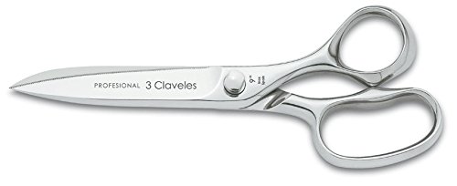 3 Claveles 424 Tijera cocina prof. class inox 9 pulgadas, Acero Inoxidable, Gris