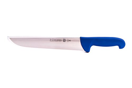 3 Claveles Cuchillo Carnicero Proflex, Acero Inoxidable, Azul, 26 cm-10.5"
