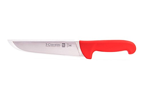 3 Claveles Cuchillo Carnicero Proflex, Acero Inoxidable, Rojo, 20 cm-8"