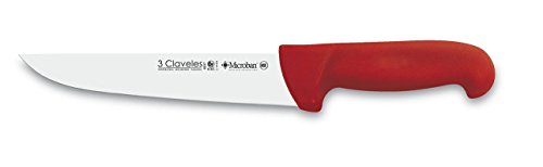 3 Claveles Cuchillo Carnicero Proflex, Acero Inoxidable, Rojo, 20 cm-8"