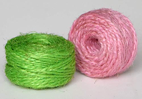 36 rollos de cuerda de yute natural de 2 hilos, 330 metros en total, 2 mm de grosor, cuerda para floristería, regalos, manualidades, decoración, ramos, jardín y reciclaje (colores variados)
