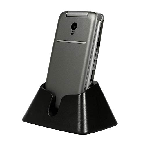 3G Teléfono Móvil para Personas Mayores Teclas Grandespara Mayores con MMS, SOS Botón, Cámara, 2,4 Pulgadas, con una Base de Carga, Fácil de Usar para Ancianos