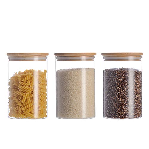 3x1000ml Tarro de Vidrio de Almacenamiento (10x15cm)