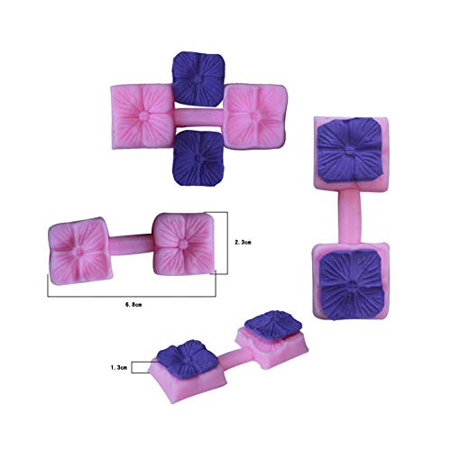 4 moldes de silicona para tartas de fondant con forma de pétalos de flores para hacer manualidades y hornear, azúcar, tartas, chocolate, dulces, decoración de cocina