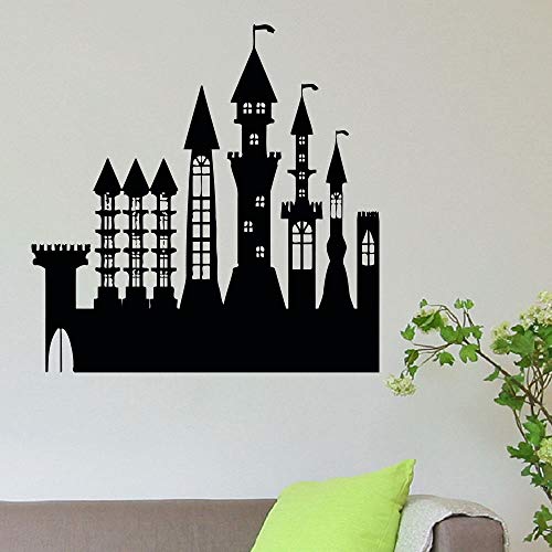 42x42cm pared Wall Sticker Decal Castillo Palacio Casa Art Deco habitacion chicas Wall Art Mural removible pared cartel silueta del castillo