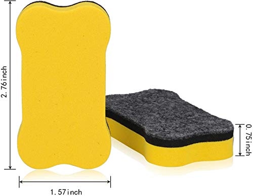 48 Piezas de Borrador de Pizarra Blanca Magnética Borrador de Oficina en Forma de Hueso para Escuela Hogar y Oficina, Rojo, Amarillo, Azul y Verde