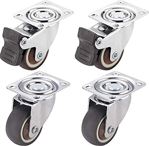 4PCS 40 mm (1,5 Pulgadas) Pesado Industrial Castor Wheels, Choked Ruedas de Caucho, for Muebles, Equipo de maquinaria Y, Cada una Pesa 20 Kg (Color: B) ZHANGKANG (Color : C)
