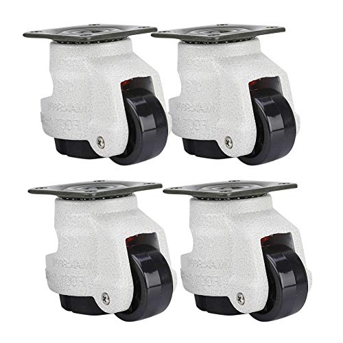 4pcs Ruedas giratorias 1.5"Rueda de nivelación retráctil Máquina industrial Rueda giratoria Capacidad de 330 libras