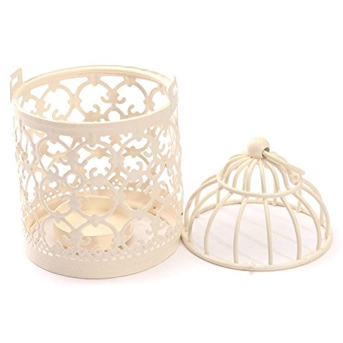 5 portavelas en forma de jaula de pájaros, estilo vintage, de metal, para decoración de bodas, bares, fiestas, etc., de iTemer