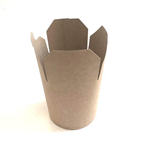 50 Cajas de cartón Caja de Pasta para Fideos Platos cocinados en Pasta Platos asiáticos y orientales Comida para Llevar (480ml)