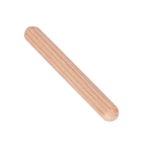 50 Piezas de Pasadores de Madera Pasadores Estriados Redondos Acanalados de Madera Dura M6 × 30/40/50 mm(M6*50)