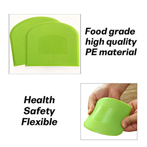 6 raspadores de masa con arco, cortador de masa de plástico de grado alimentario, multiusos y flexibles, utensilios de cocina ideales para hornear pasteles y pizzas