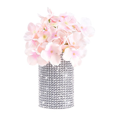 8 Filas 5 Yardas Cinta Acrílica de Diamantes de Imitación para Pasteles de Boda, Decoraciones de Cumpleaños, Eventos de Fiesta de Bienvenida al Bebé y Artes y Proyectos de Manualidades (Plateado)