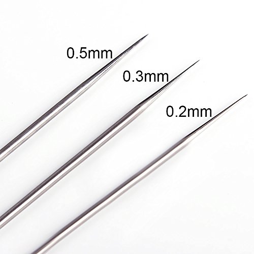 ABEST 0,2 mm, 0,3 mm, 0,5 mm, boquilla para aerógrafo, boquilla de aguja para aerógrafo, piezas de repuesto para pistola de aerógrafo, accesorios de pulverización