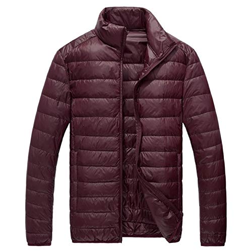 abrigos Otoño Invierno Luz Abajo Chaqueta de Moda de los Hombres Collar de Soporte Corto Grande Ultrafino Ligero Juventud Slim Abajo
