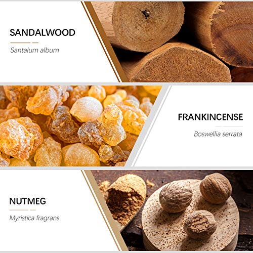 Aceites Esenciales Naturales, ESSLUX Woody Aceites Esenciales Para Humidificador Difusor 6x10 ML Set 100% Natural Puro - Ciprés, Cedro, Pachulí, Sándalo, Incienso, Nuez moscada