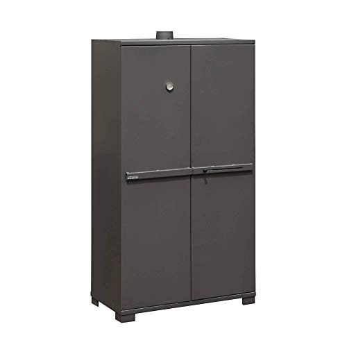 acerto 40524 Horno de Ahumado Premium para Pescado y Carne - 100 x 180 x 50 cm * termómetro * válvula de Mariposa * Caja de virutas | cámara de Ahumado con 3 Niveles de Ahumado | Cabina de Ahumado