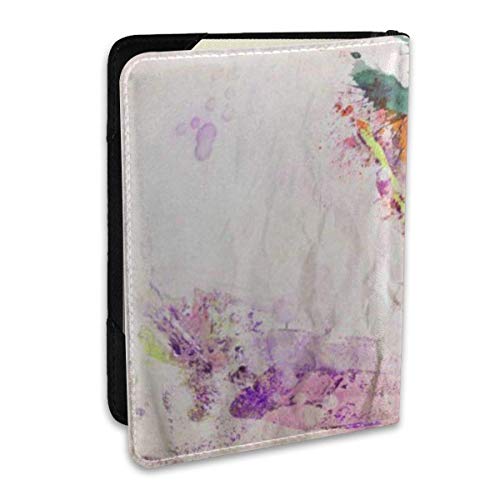 Acuarela Agua Pintura Abstracta Azul Pastel Tinta Negro áspero ensueño Fundas de Pasaporte, Billetera de Pasaporte y Soporte de Pasaporte