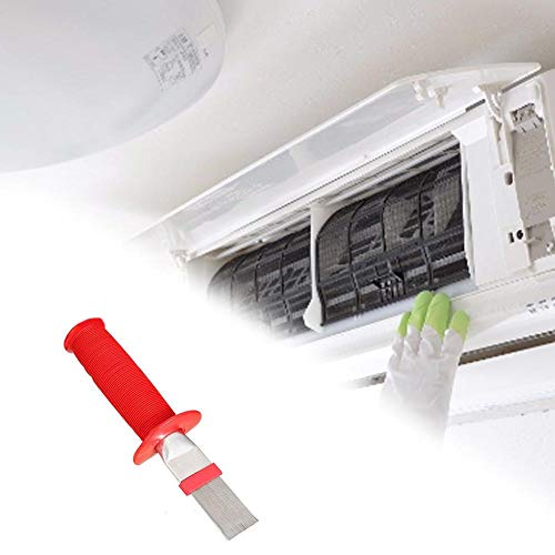Adminitto88 – Peine de láminas de Metal para Limpieza de Aire Acondicionado, planchas de Condensador de Aire Acondicionado, Cepillo de Limpieza para serpentinas de refrigeración Universal