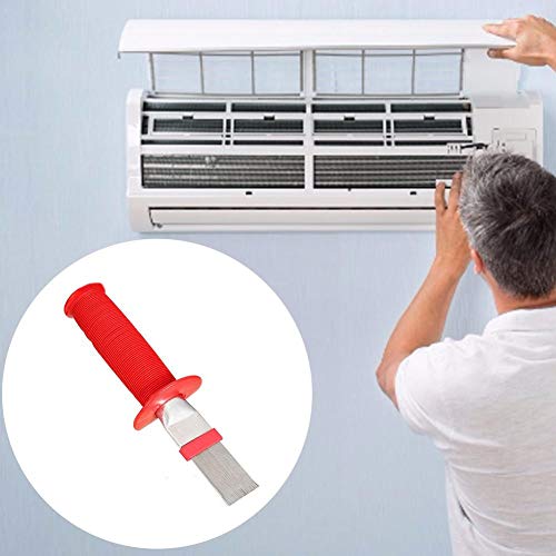 Adminitto88 – Peine de láminas de Metal para Limpieza de Aire Acondicionado, planchas de Condensador de Aire Acondicionado, Cepillo de Limpieza para serpentinas de refrigeración Universal