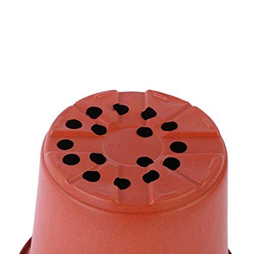Adoture 25/50/100 piezas de 10 cm de plástico para plantas de guardería/macetas, plantas de semillero para plantas, macetas de semillas, plástico, 4"- 25pcs